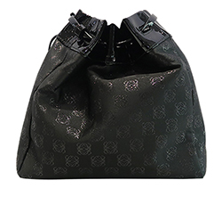 Vintage Mini Bucket Bag, Nylon, Black, L22, 3*